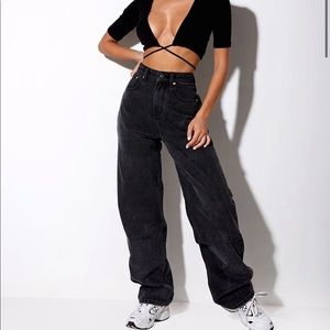 MOTEL PARALLEL JEAN IN BLACK WASH